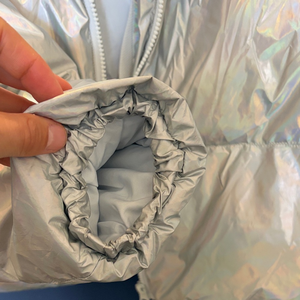 Fabletics Iridescent Puffer Jacket - Silver - image 6